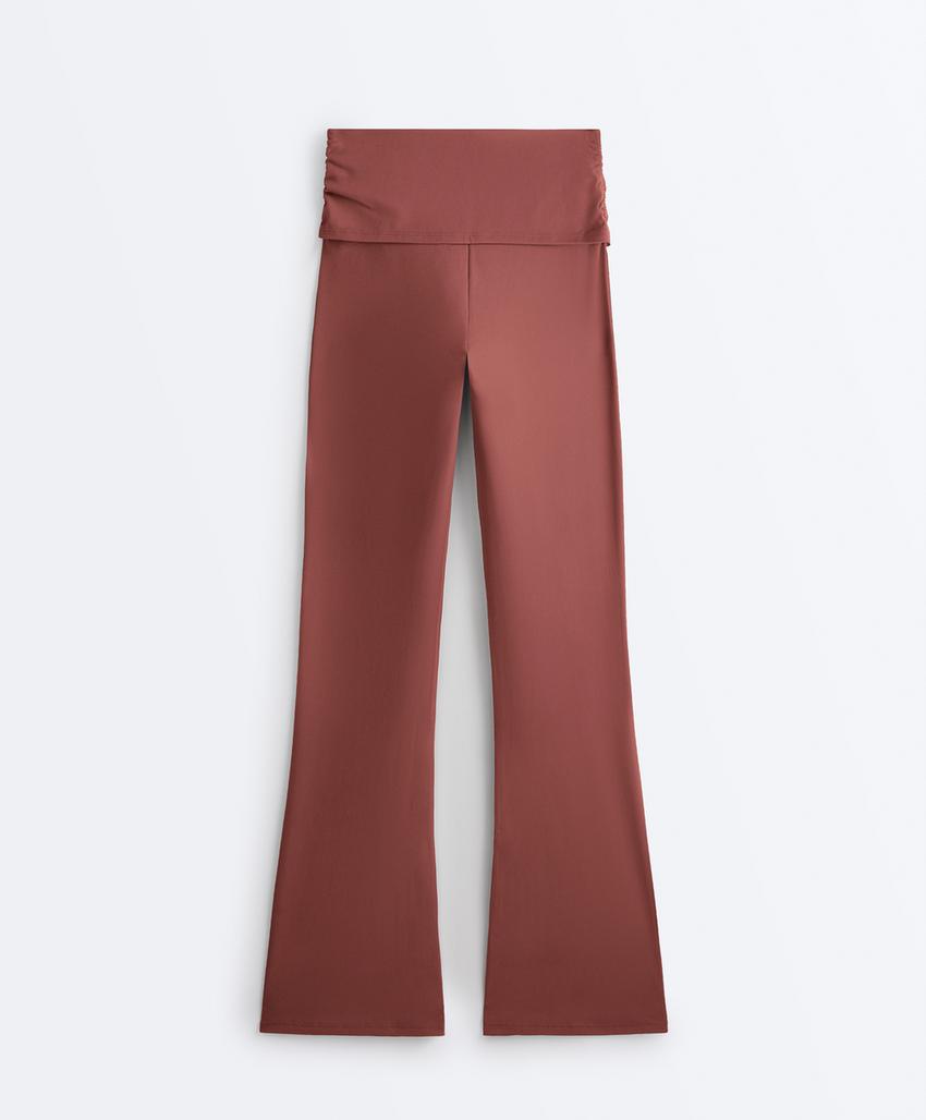 Брюки с высокой посадкой и широкими брючинами с драпировкой на талии comfortlux