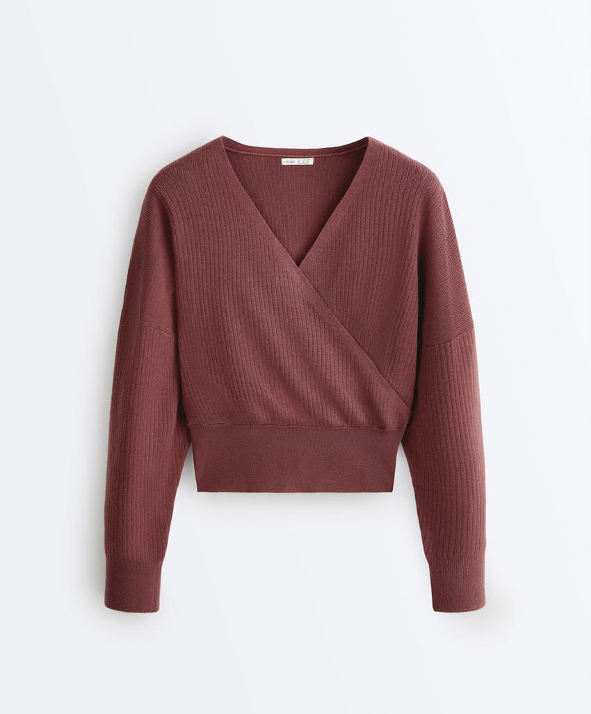 Пуловер с вязаным узором