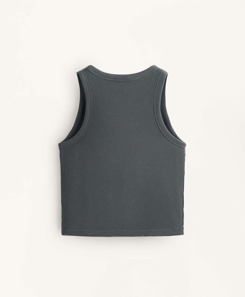 Длинный топ из рубчиков с модалом