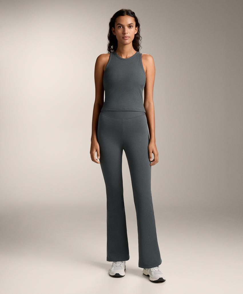 Длинный топ из рубчиков с модалом