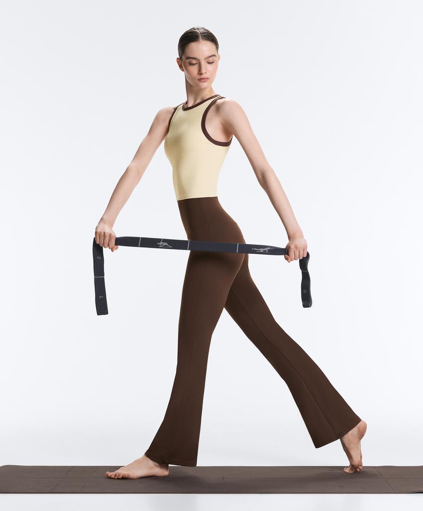 Длинный топ из ребристого модального микса