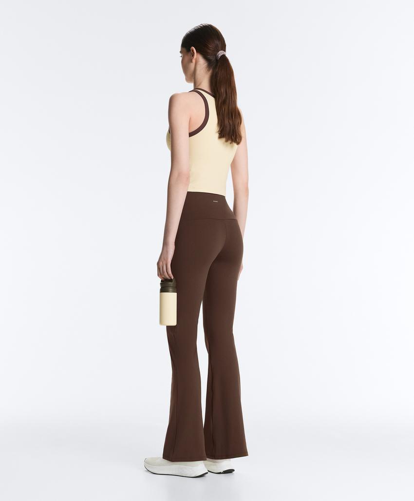 Длинный топ из ребристого модального микса