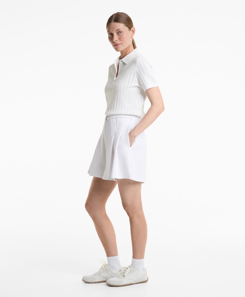 Поло с кружевным вязанием