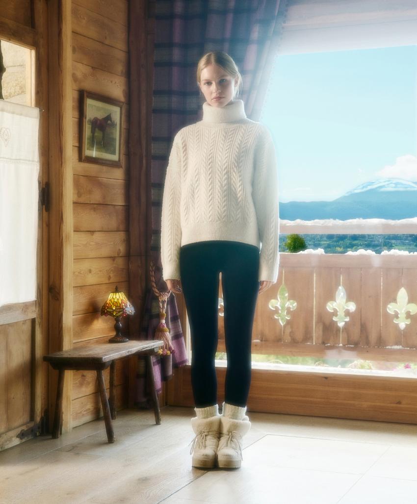 Утепленные леггинсы до щиколотки с высокой посадкой и швом 70 см