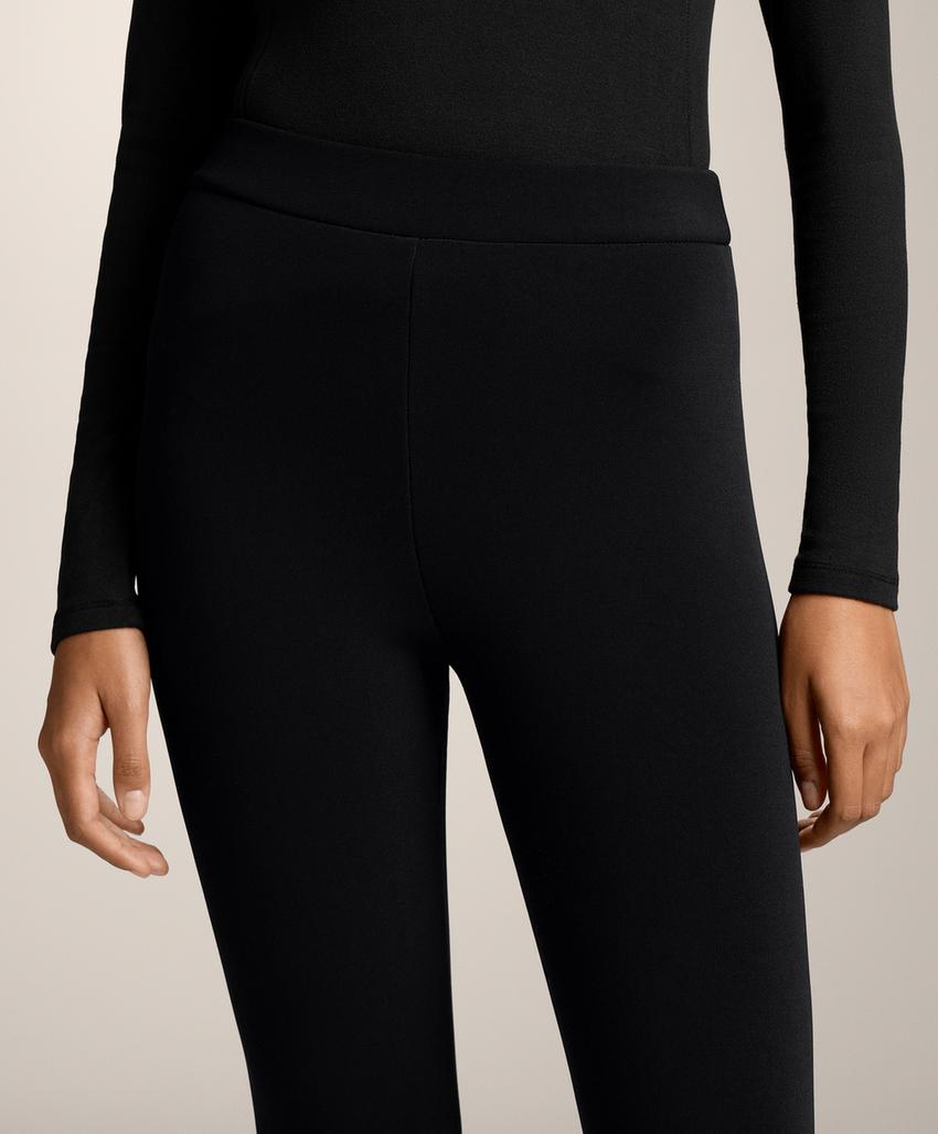 Утепленные леггинсы до щиколотки с высокой посадкой и швом 70 см