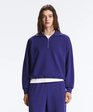 Толстовка с молнией до уровня груди, из ткани с модалом BRUSHED- Заказать в России