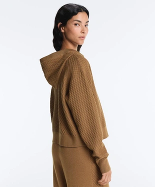 Вязаная куртка с капюшоном- Заказать в России