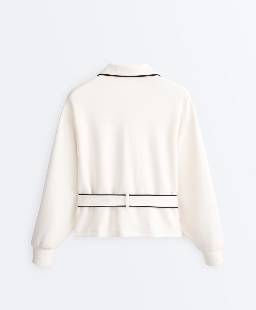 Куртка с контрастным Piping из мягкого модала