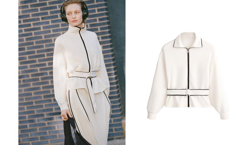 Куртка с контрастным Piping из мягкого модала