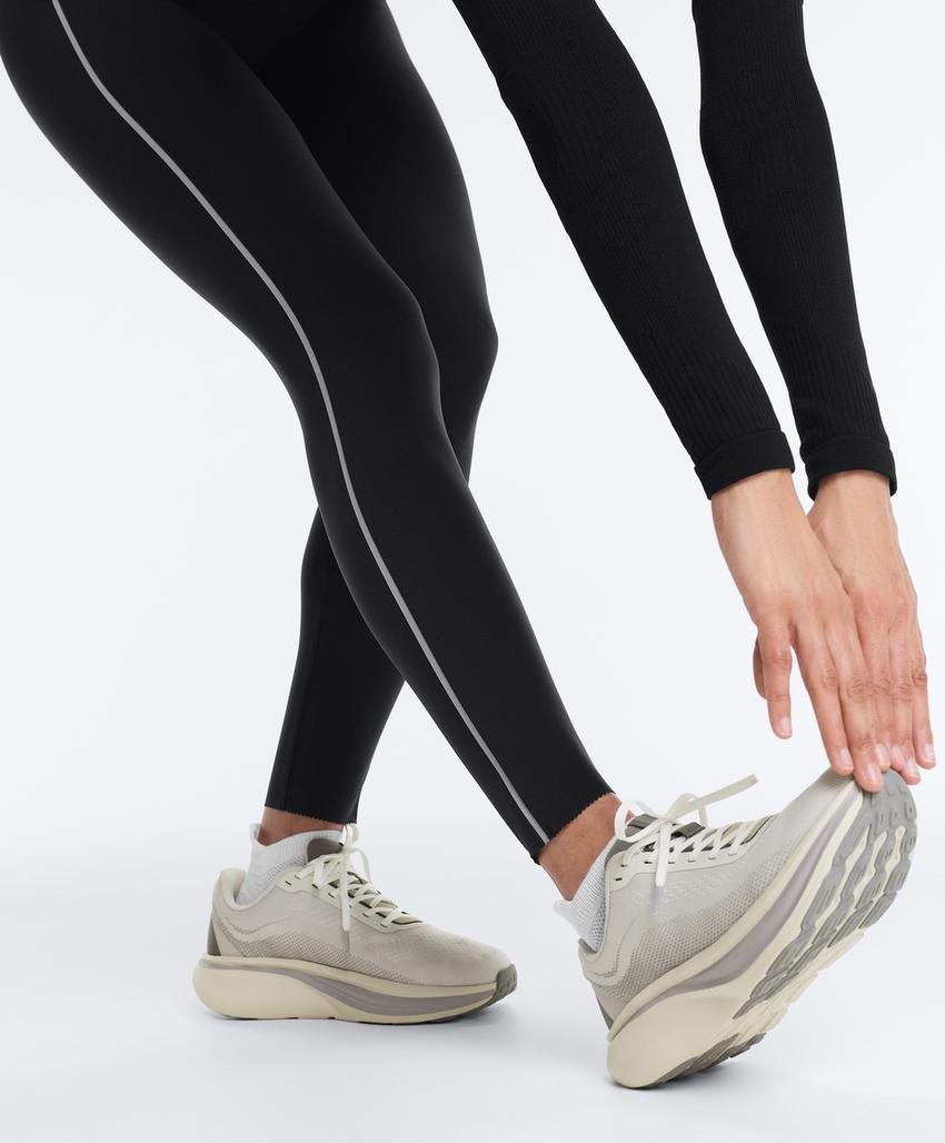 Отражающие леггинсы с высокой талией и утягивающим эффектом до щиколотки