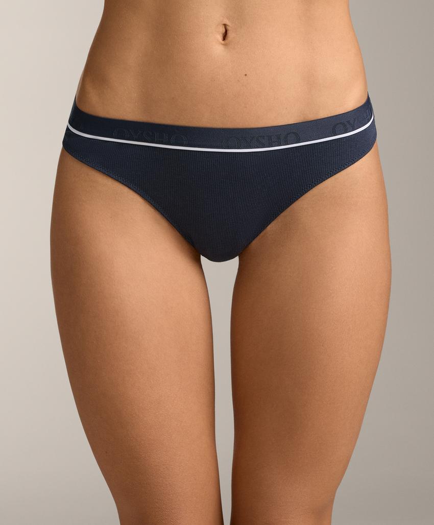 3 трусов бразильяно Rib из смесового хлопка