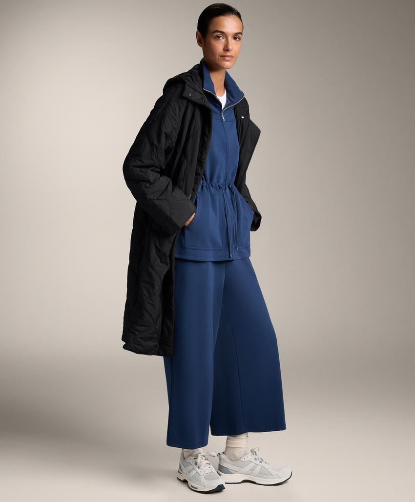 Мягкие широкие укороченные брюки с модалом