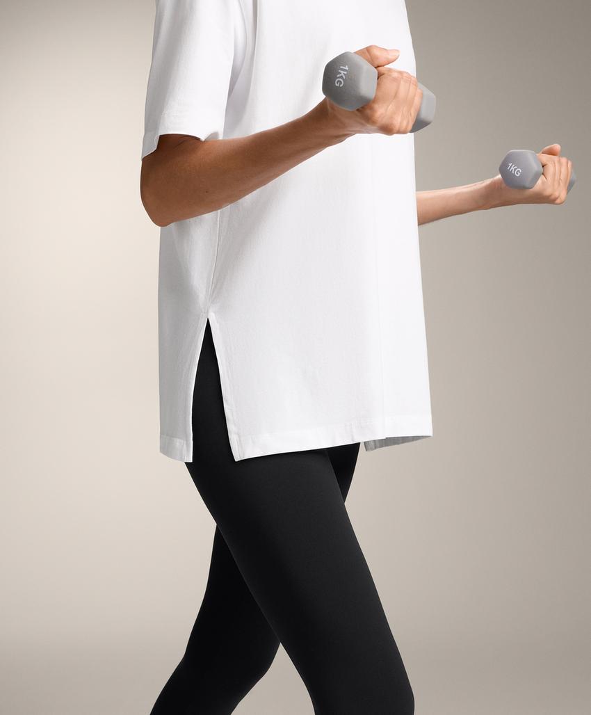 Футболка из хлопково-модального микса с короткими рукавами