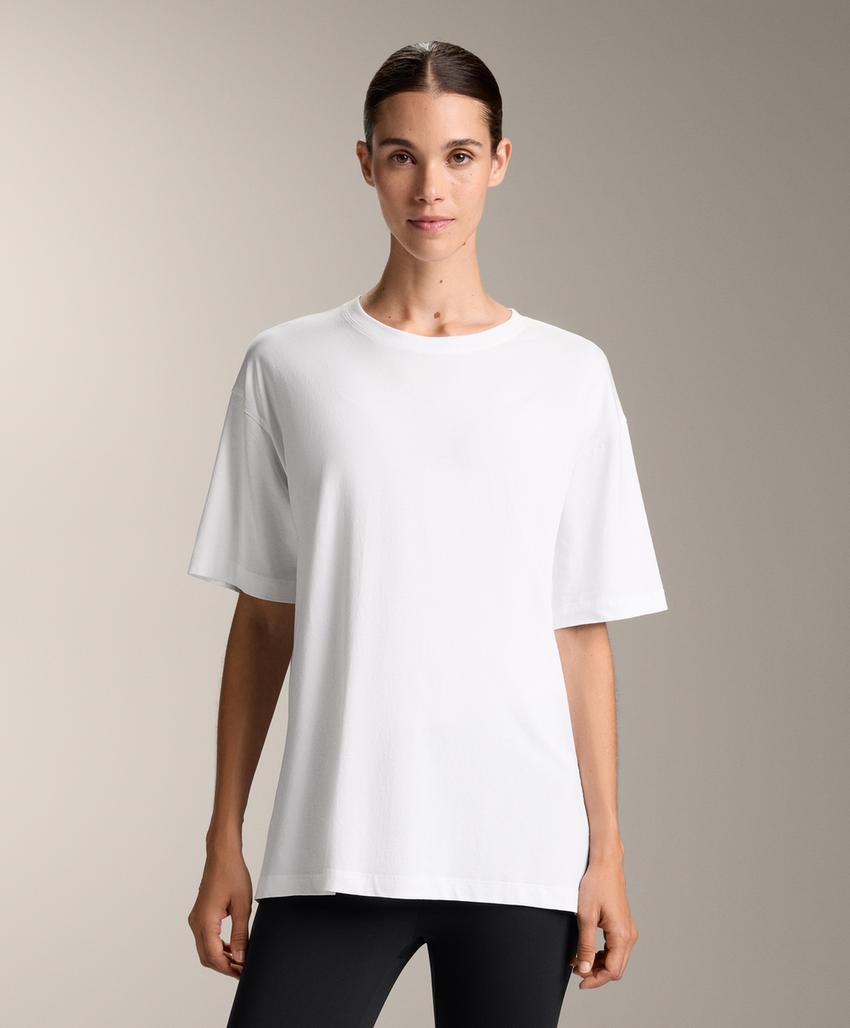 Футболка из хлопково-модального микса с короткими рукавами