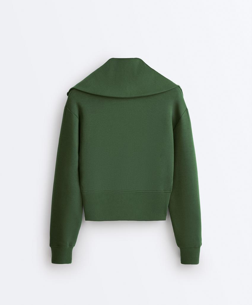 Куртка с высоким воротником из хлопкового смеси