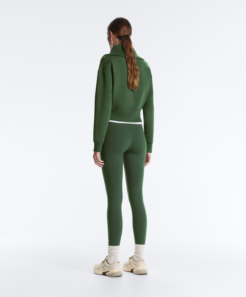 Куртка с высоким воротником из хлопкового смеси