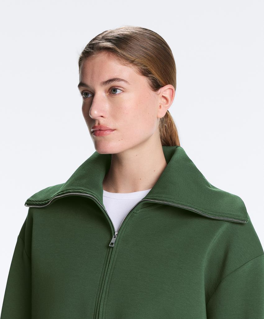 Куртка с высоким воротником из хлопкового смеси