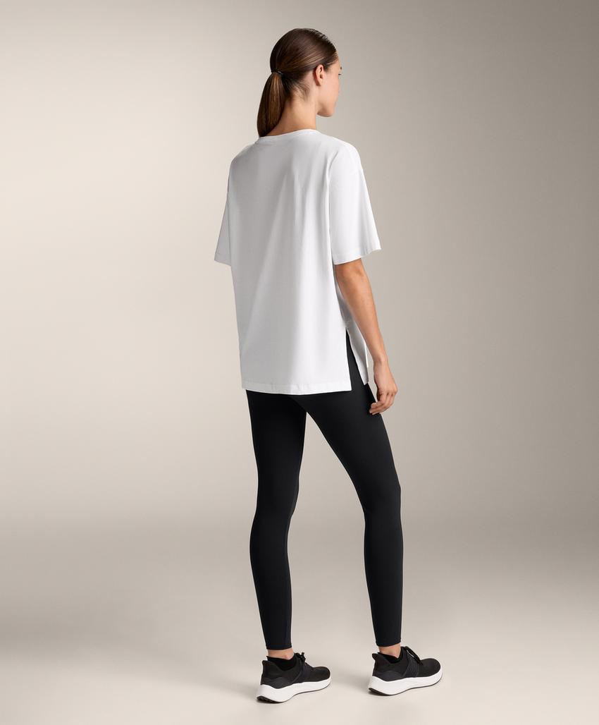 Футболка из хлопкового смесового материала с короткими рукавами