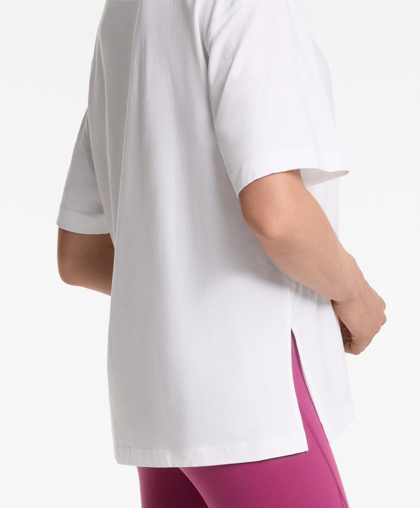 Футболка из хлопкового смесового материала с короткими рукавами