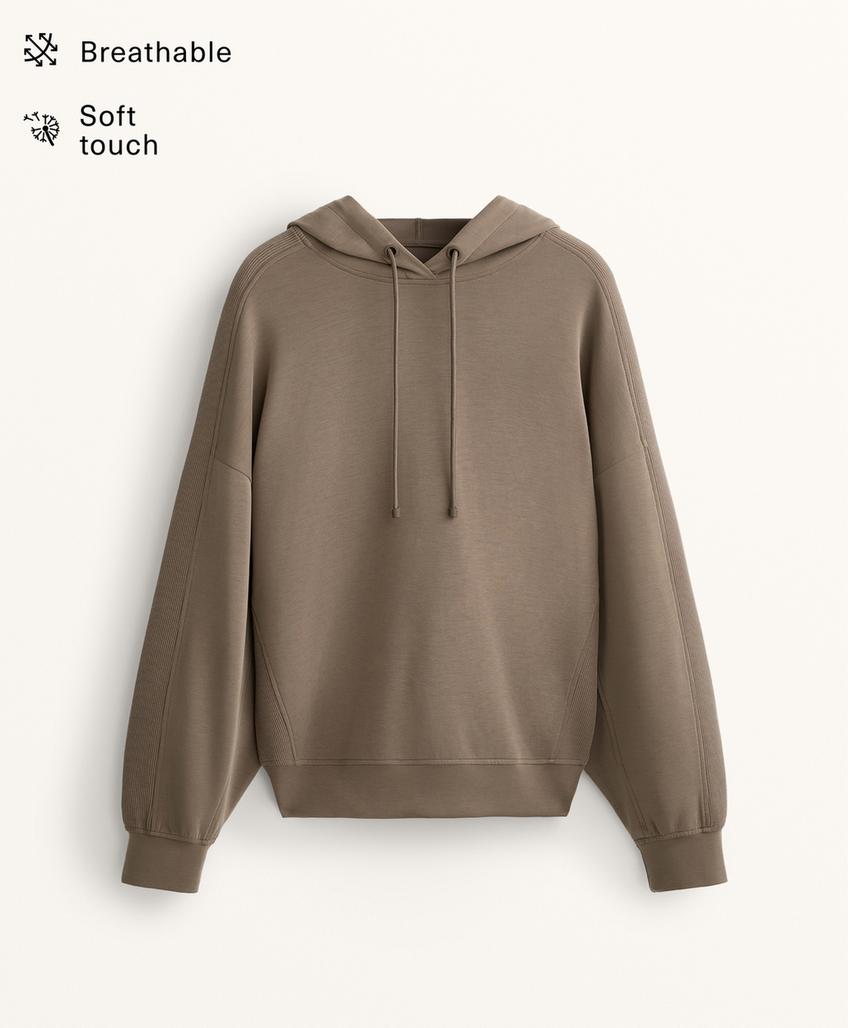 Худи с широким поясом из мягкого модала