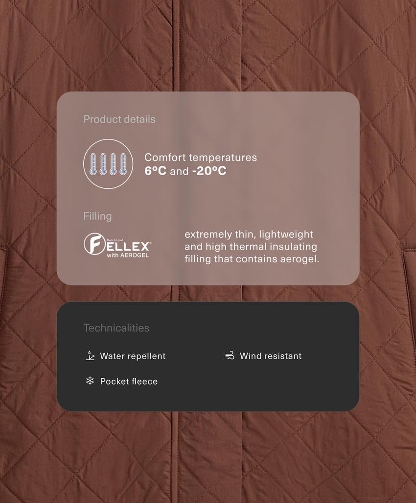 Утепленный водоотталкивающий плащ с FELLEX® AEROGEL