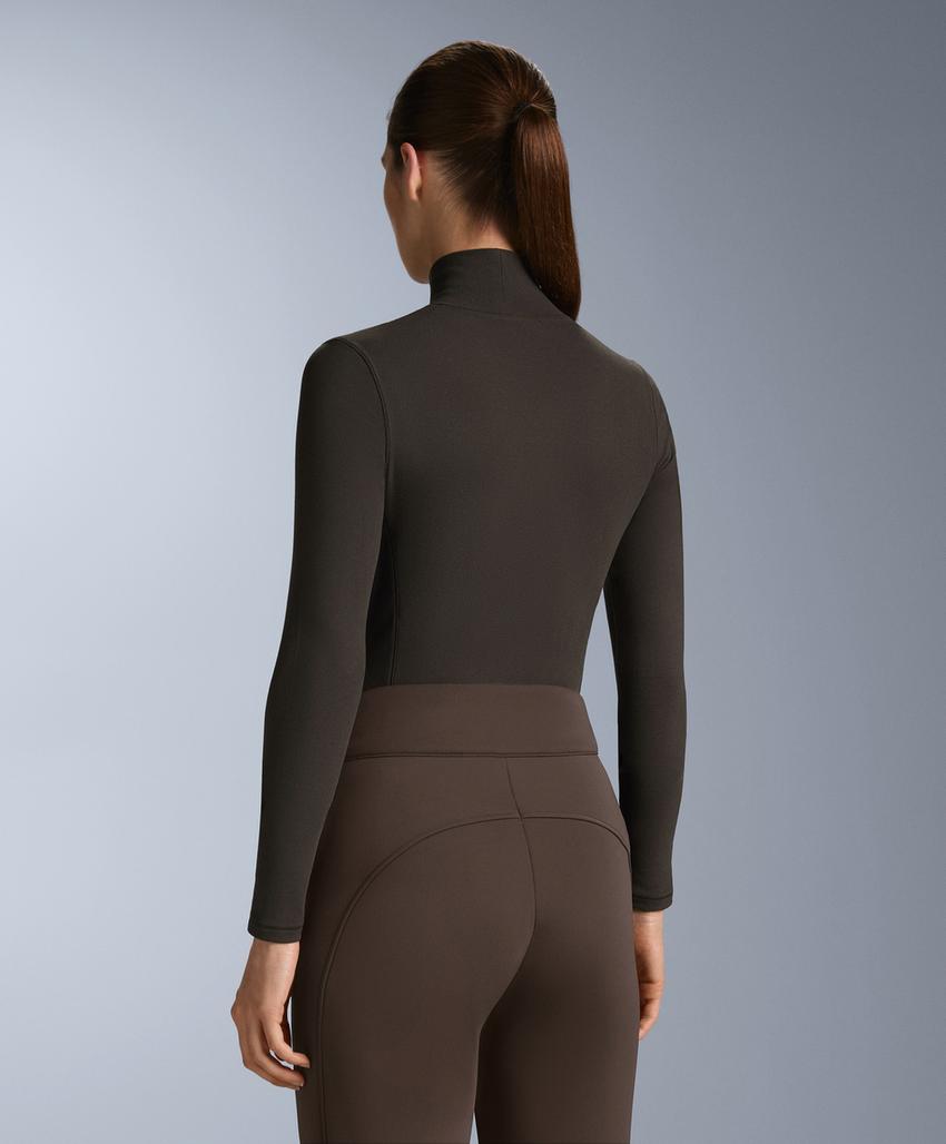 Теплый флисовый топ с высоким воротником для нижнего слоя