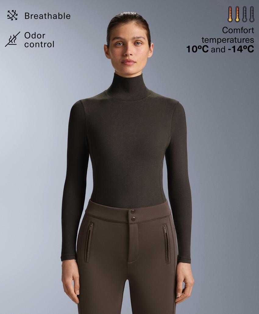 Теплый флисовый топ с высоким воротником для нижнего слоя