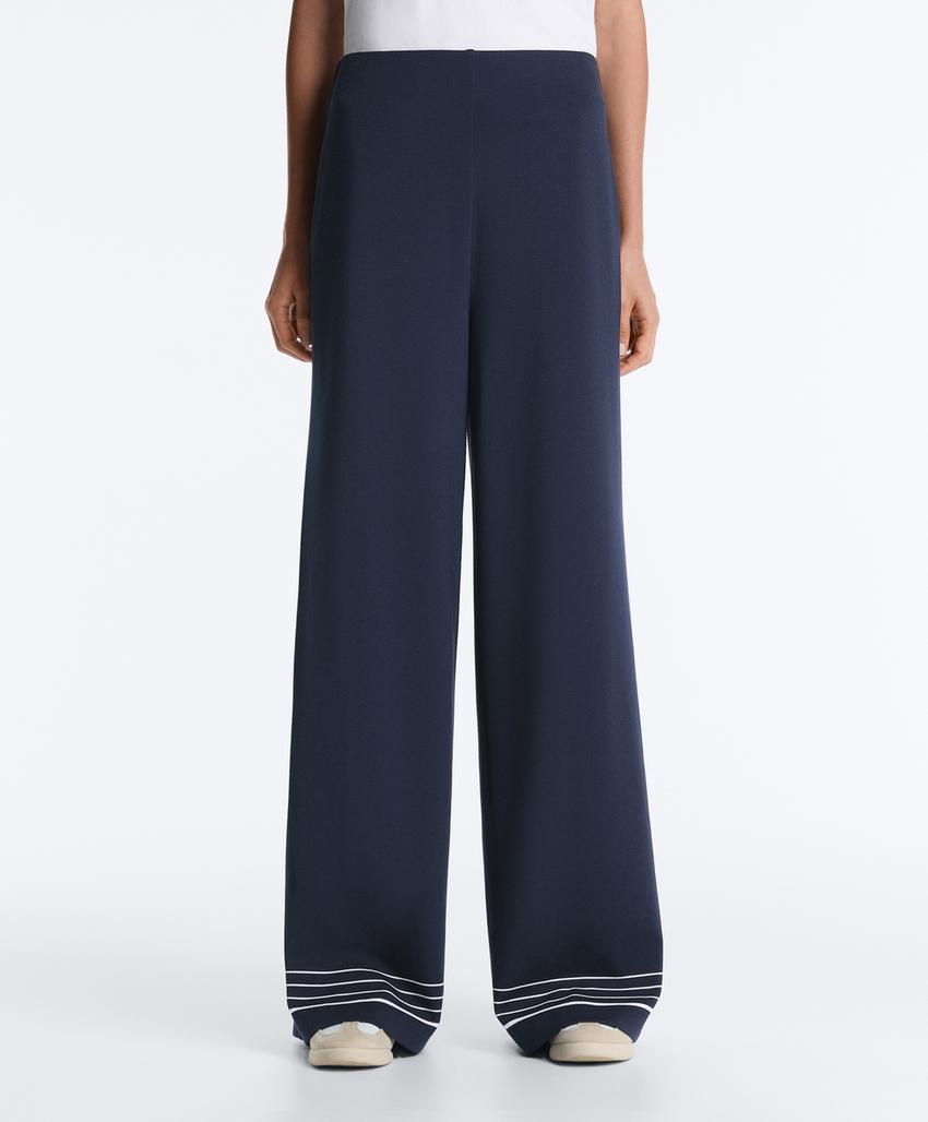 Брюки из модала с мягким на ощупь матросским узором