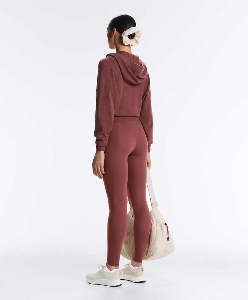 Вязаная куртка Rib с капюшоном