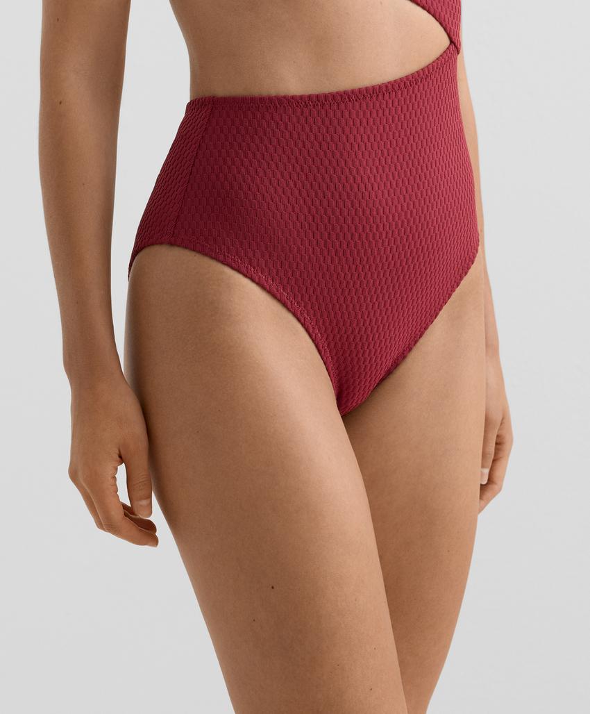 Мини-бикини с асимметричным дизайном из джаккарда в клетку