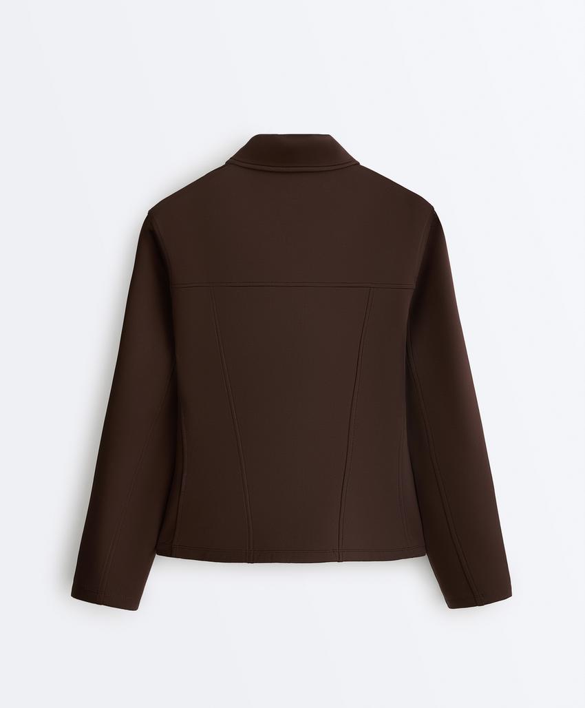 Куртка с эффектом неопрена в рубчик