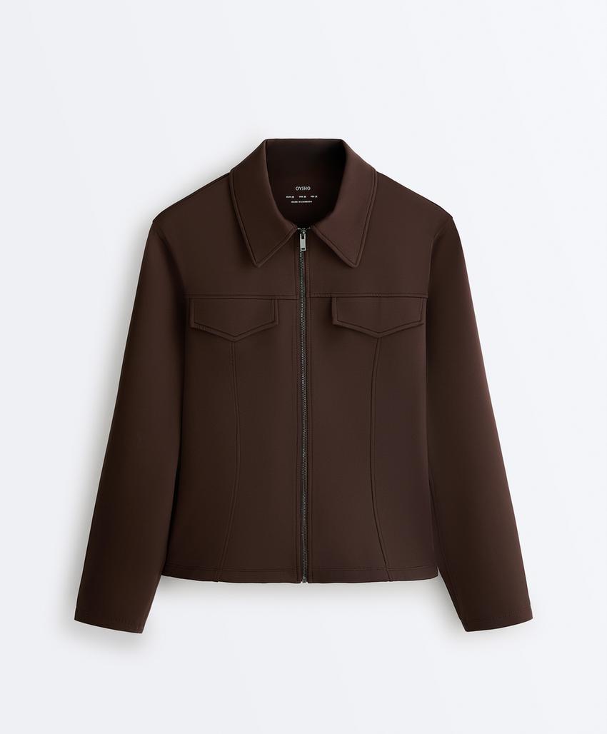 Куртка с эффектом неопрена в рубчик