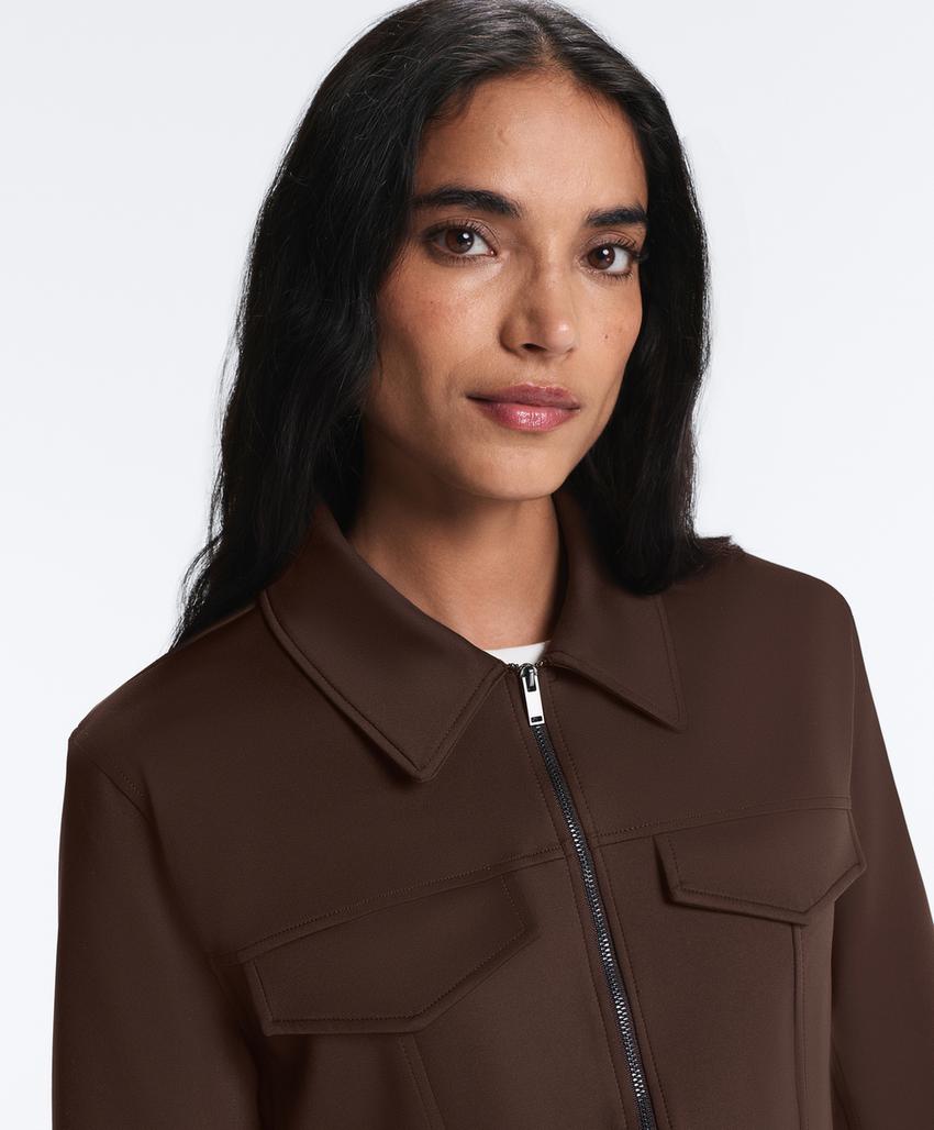 Куртка с эффектом неопрена в рубчик