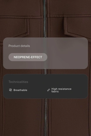 Куртка с эффектом неопрена в рубчик- Заказать в России