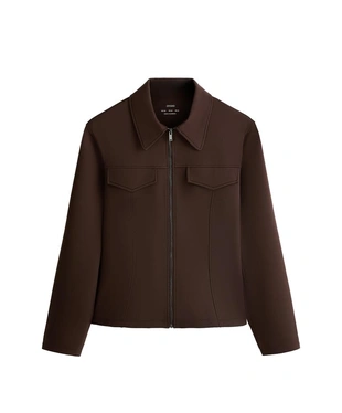 Куртка с эффектом неопрена в рубчик- Заказать в России