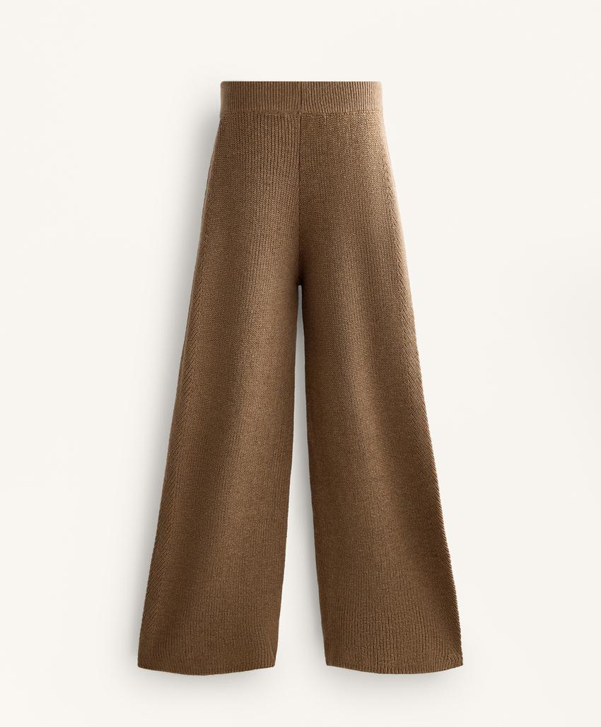 Вязанные прямые брюки