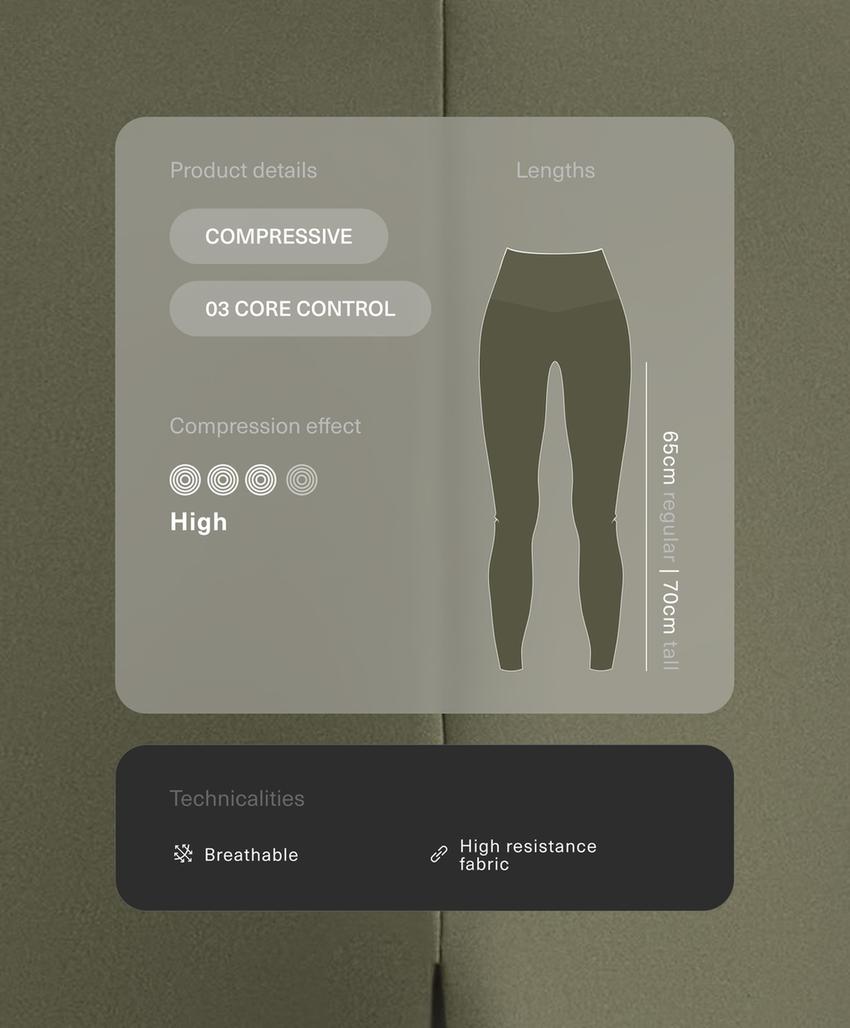 Легинсы Compressive Core Control с завышенной талией, длиной до щиколотки