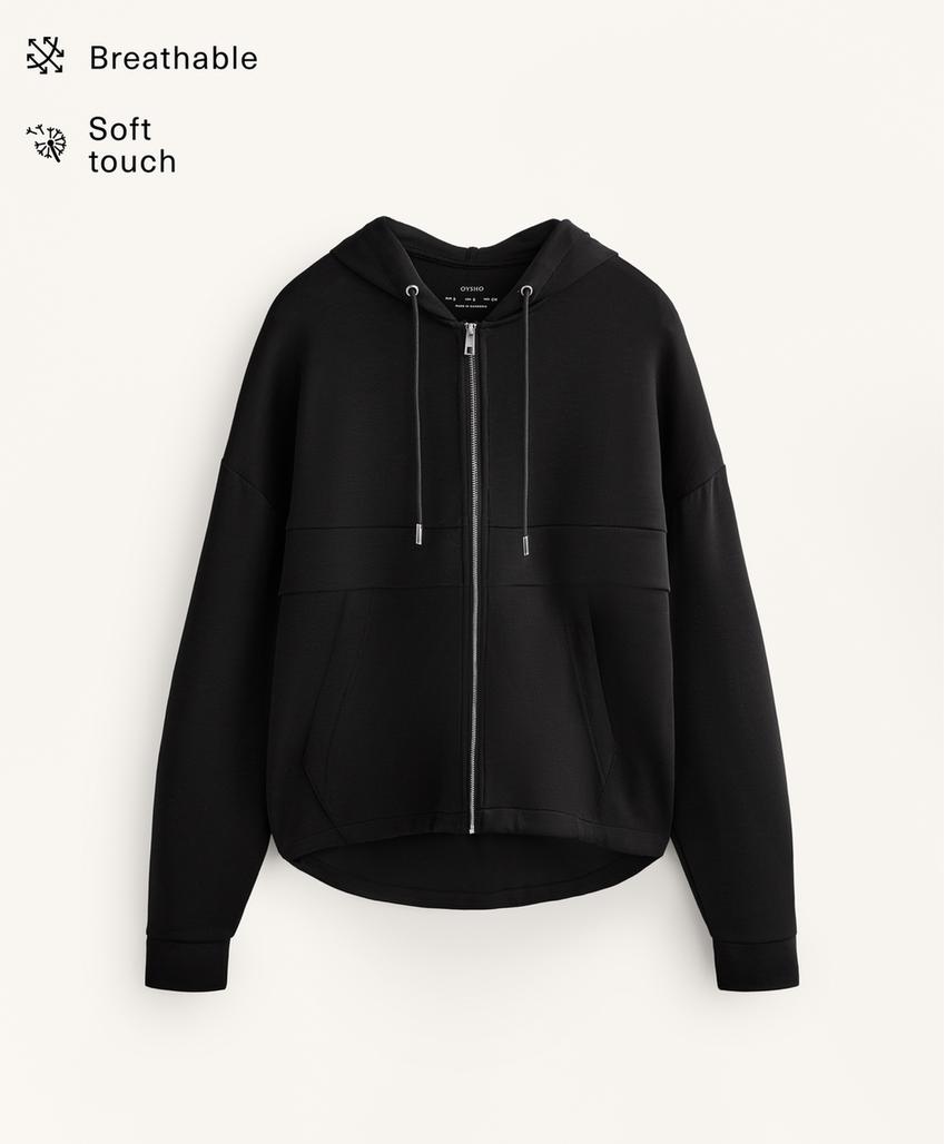 Толстовка на молнии из мягкого модала