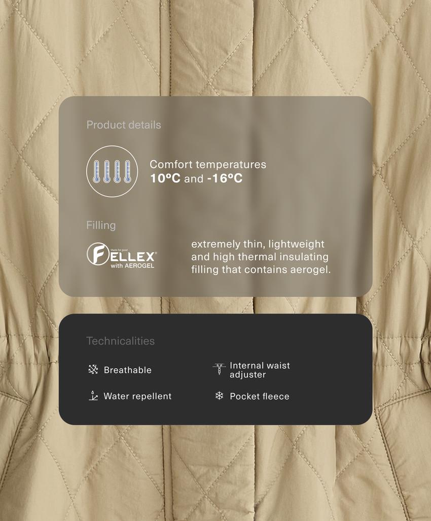 Утепленный пуховик fellex® aerogel