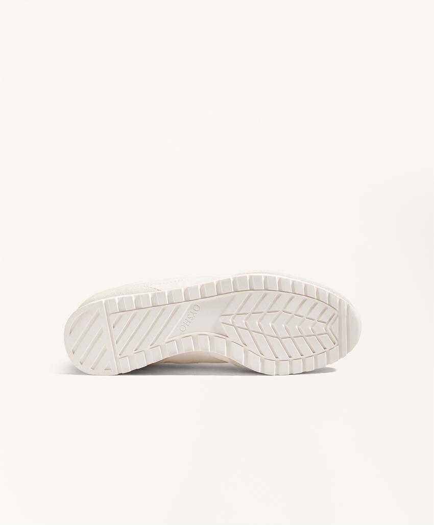 Кроссовки из нейлона с замшевыми вставками