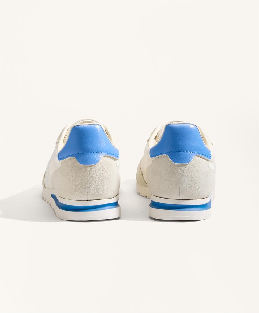 Кроссовки из нейлона с замшевыми вставками