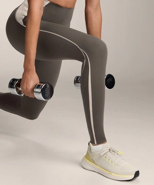 HIGH-RISE COMPRESSIVE REFLECTIVE CORE CONTROL ANKLE-LENGTH LEGGINGS- Заказать в России