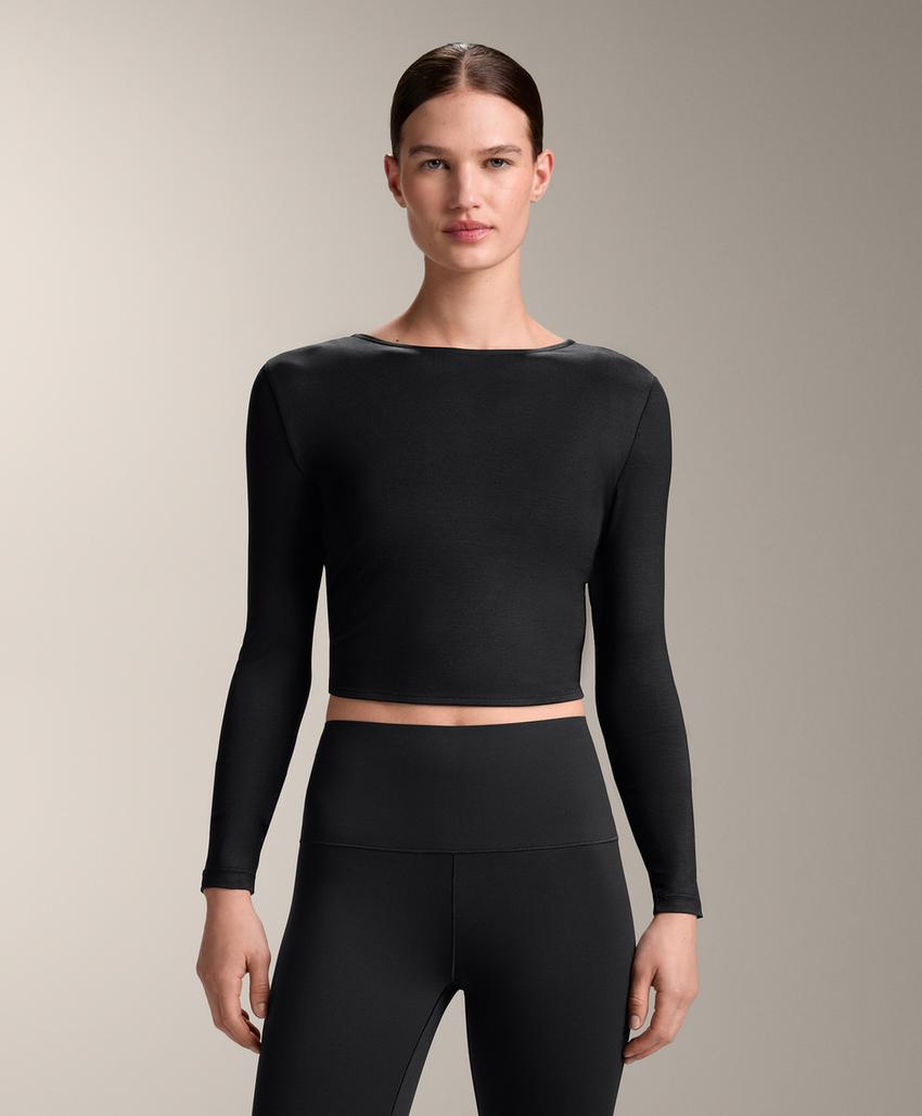 Футболка из смеси лиоцелла с длинным рукавом и завязкой многофункциональная