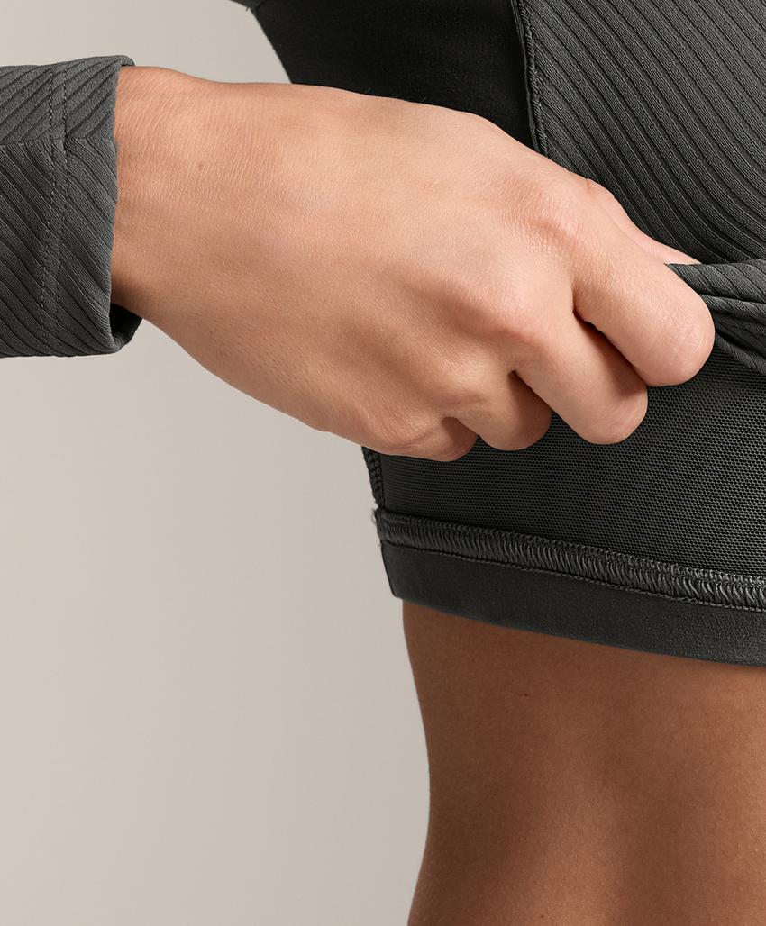 Футболка с длинным рукавом и ребристыми вставками comfortlux