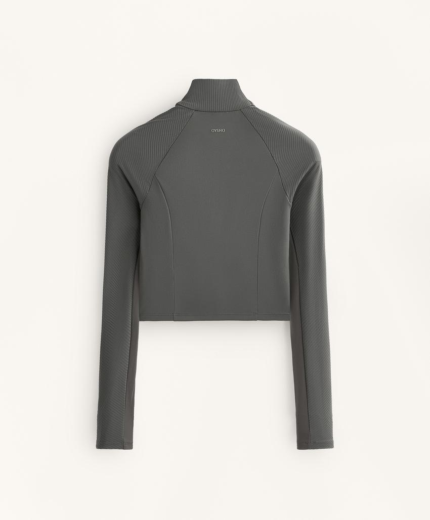 Футболка с длинным рукавом и ребристыми вставками comfortlux