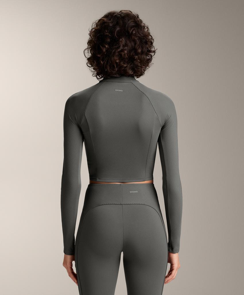 Футболка с длинным рукавом и ребристыми вставками comfortlux