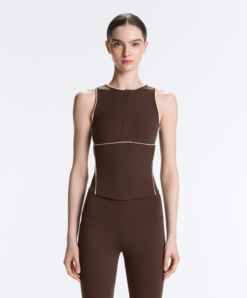 Блузка без рукавов comfortlux с вставками