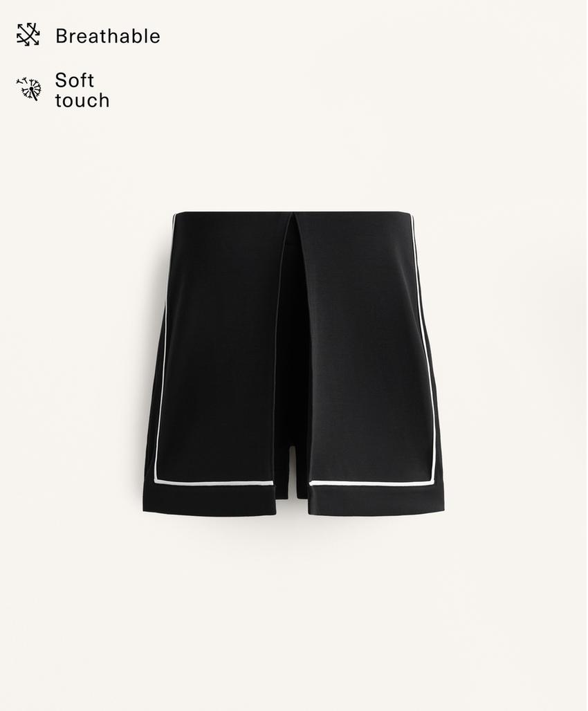 Юбка-брюки из мягкого модала с обшивкой