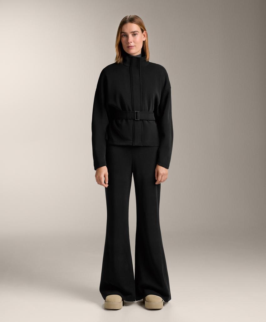 Пальто с пояском из микромодала