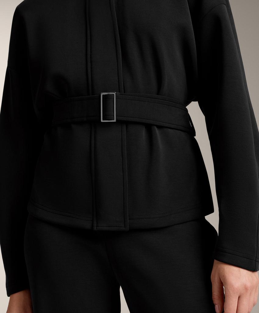 Пальто с пояском из микромодала